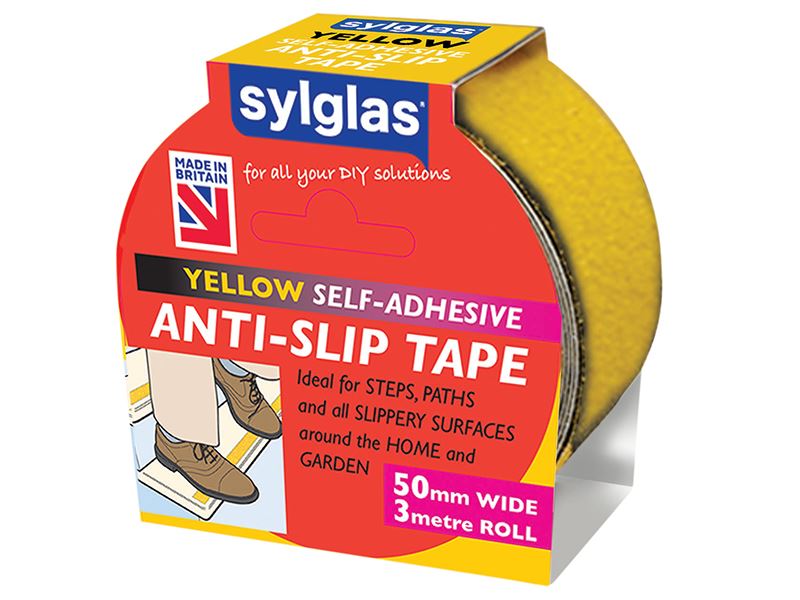 Sylglas Fita Anti-Derrapante, Amarela, 50mm x 3m