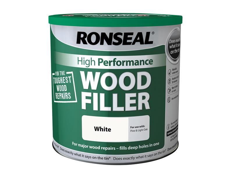 Ronseal High-Performance Wood Filler, White, 3.7kg
