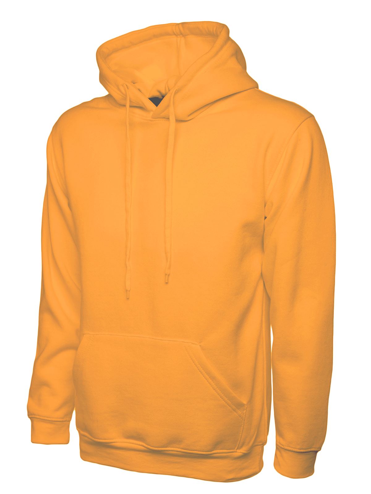 Uneek Classic Unisex Hooded Sweatshirt, 50% Polyester 50% Cotton, Orange - 3XL