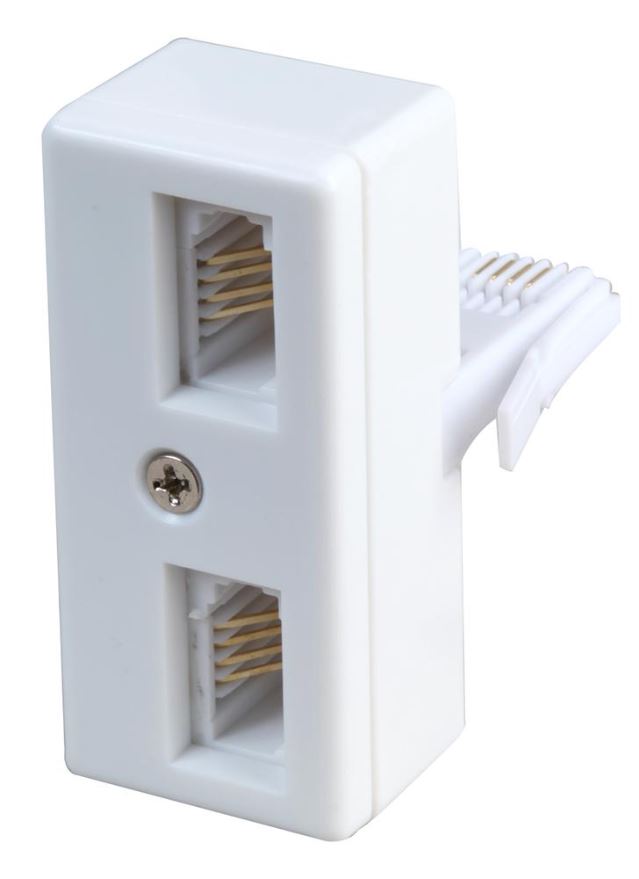 PRO SIGNAL Adattatore Doppia Linea Telefonica BT431A, 6P4C, Spina UK
