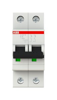 ABB 6A DP Type C MCB, 400V, 2 Pole