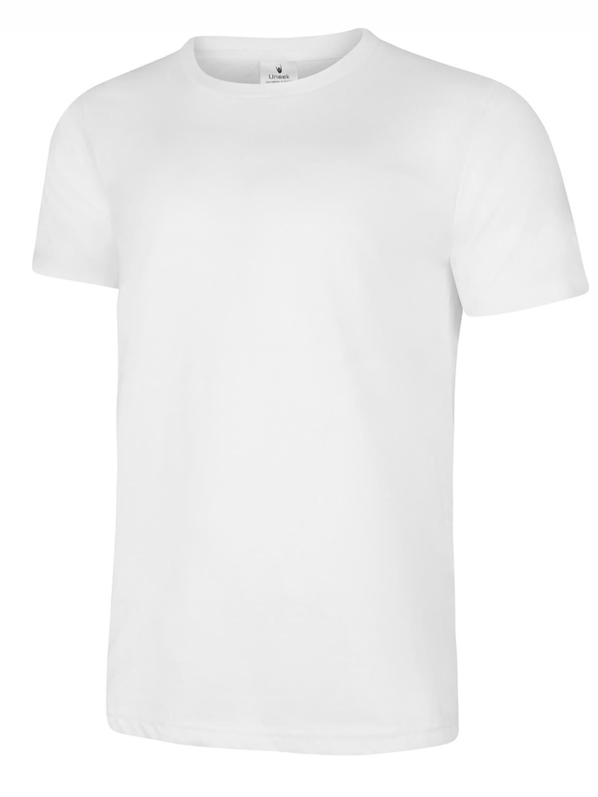 Uneek Olympic T-shirt, Reactive Dyed, White, Size M
