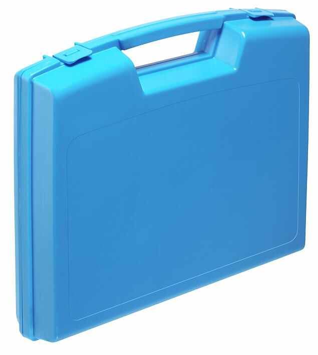 RARAION - Blaue Kunststoff-Aktentasche mit Schaumstoff - 48mm x 240mm x 205mm