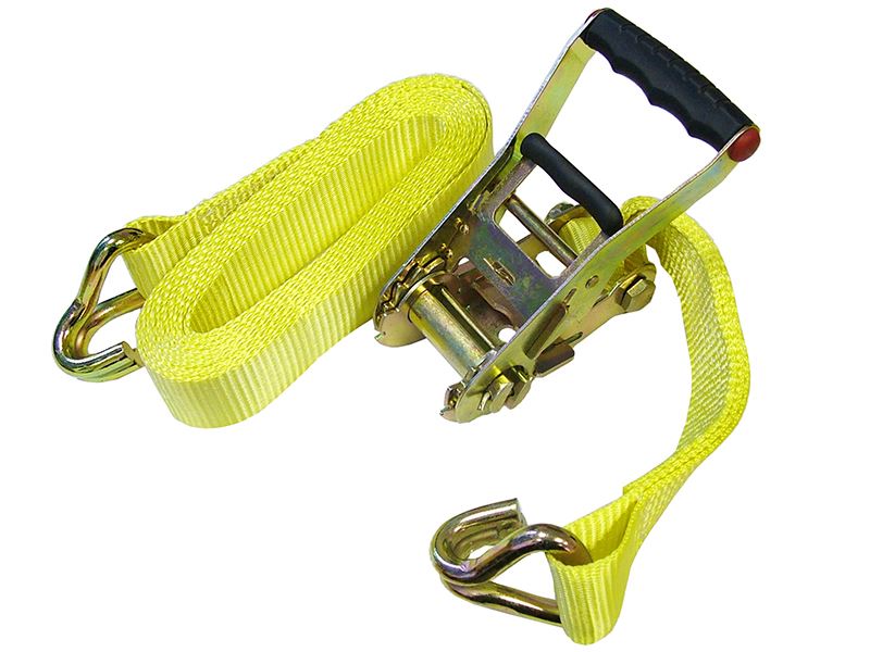 Faithfull Correa de Amarre con Trinquete, 5m x 50mm, Resistencia 4000kg