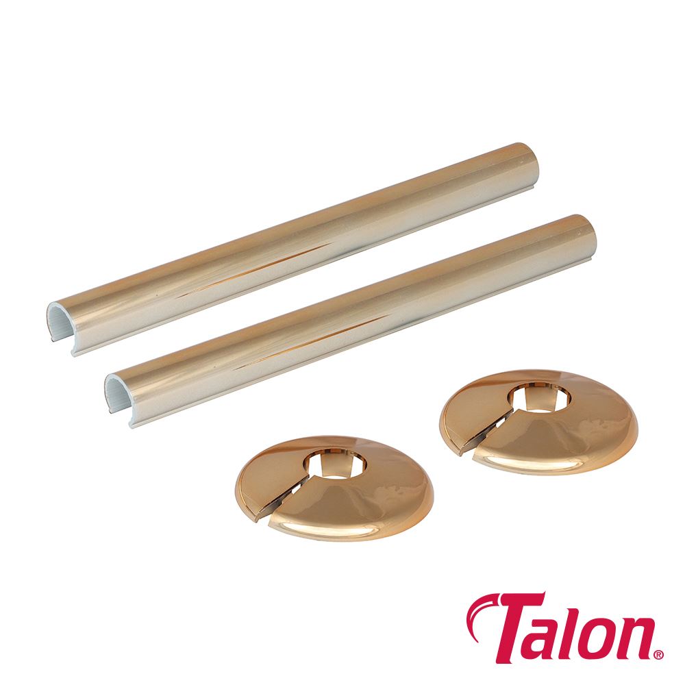 Kit de finition de tuyau Snappit Timco, rose doré, polypropylène, 15 x 200mm (2