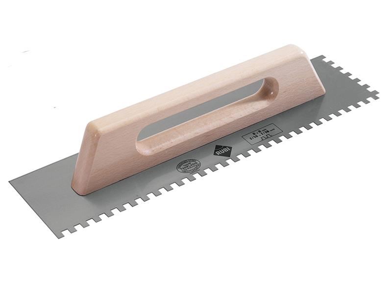 RUBI TILING TOOLS - Χάρακας με Διακοπές από Ατσάλι και Ξύλινη Λαβή, 19 ίντσες