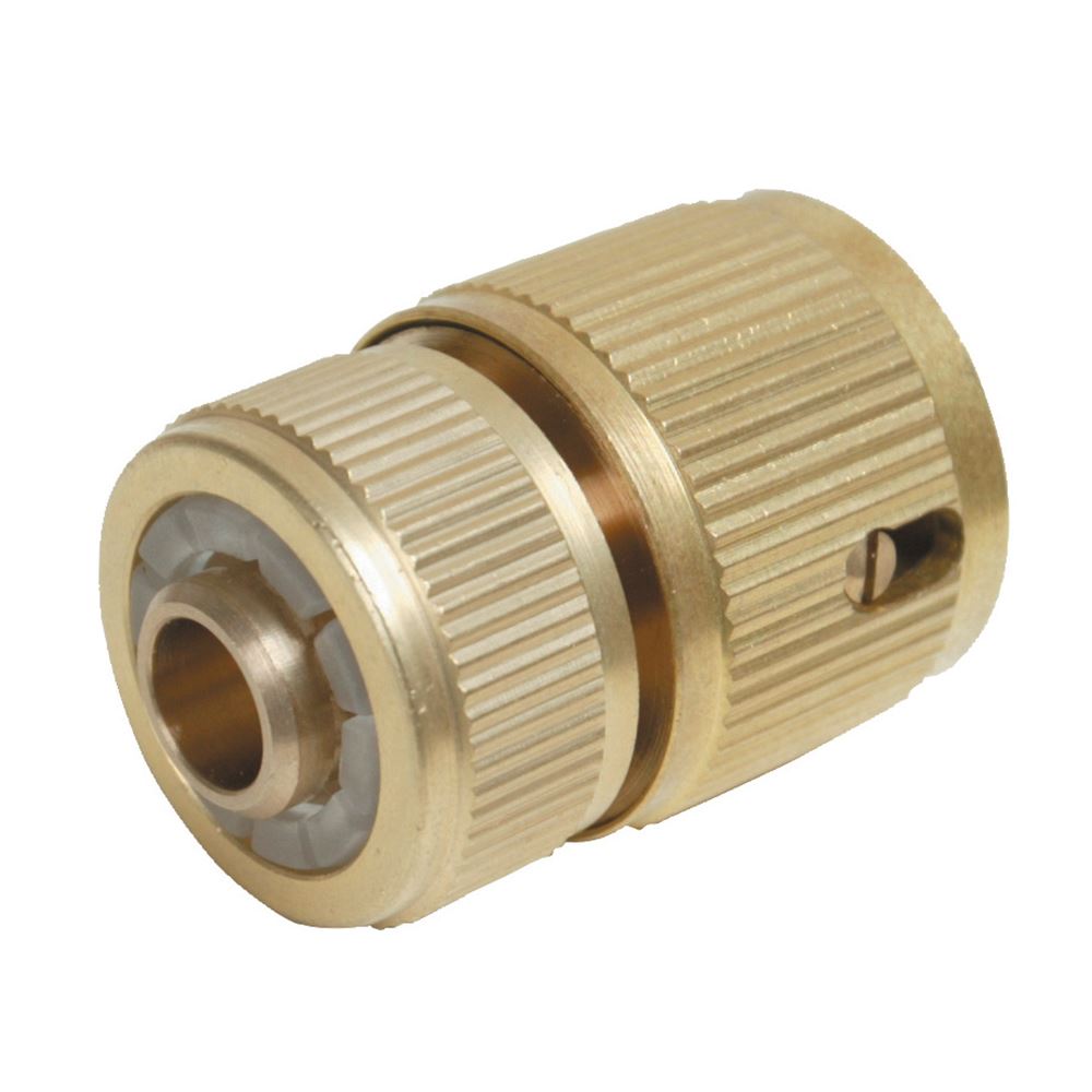 Silverline Conector Rápido Auto Stop Latão, 1/2'' Fêmea