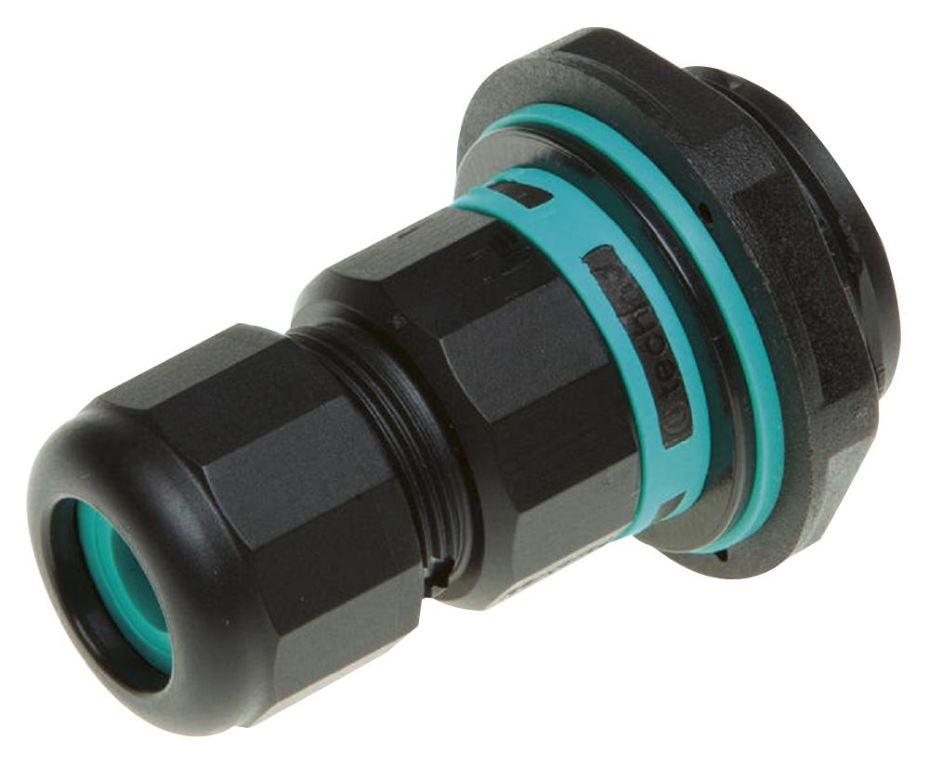 HYLEC 4-Pole TeeTube Cable Chassis, Black, IP68, 7-12mm