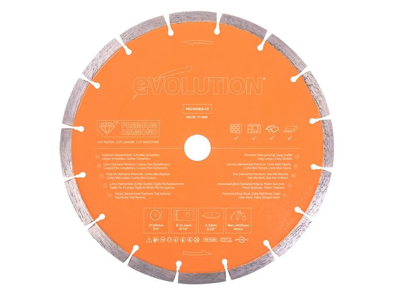 Evolution - Lann Gearrthóir Diamant Premium 230 x 22.2mm