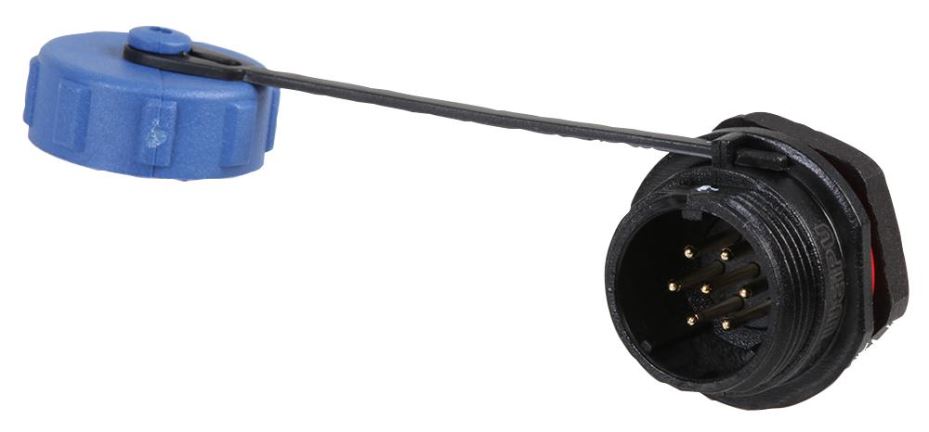 PRO ELEC Circular Panel Mount Connector Plug, 7-Pole, IP68, 5-8mm