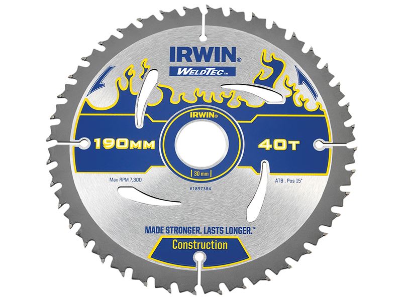 IRWIN® - Weldtec 圓鋸片 190 x 30mm x 40T ATB 硬質合金刀片
