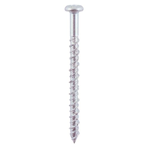 Timco TX Zinc Masonry Screws, 6.0x80mm, 100-Pack