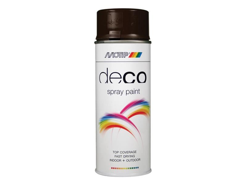 MOTIP Deco Spray Paint, High Gloss, RAL 8017 Chocolate Brown, 400ml