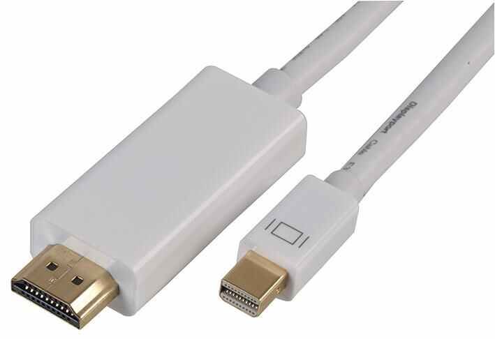PRO SIGNAL Mini DisplayPort to HDMI Cable, 2m, White