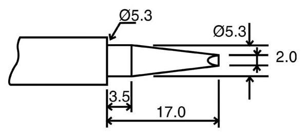 RARAION 2mm Pointed Chisel Tip for Velleman 3-in-1 Lab Kit