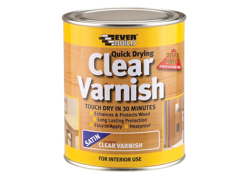 Everbuild Sika Snel Drogende Houtbeits, Satijn Blank, 750ml