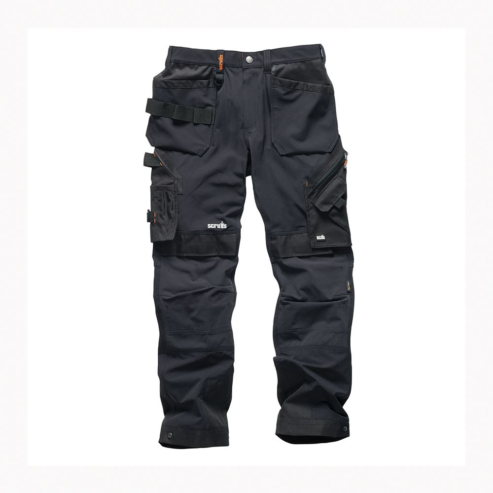 Scruffs Pro Flex Plus Holster Trousers - Black, 40R