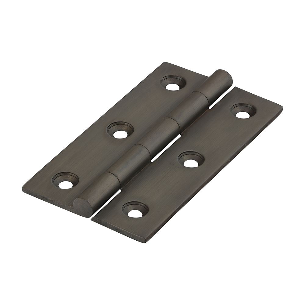 Charnière en laiton massif Timco, finition bronze, 75x40mm (lot de 2)