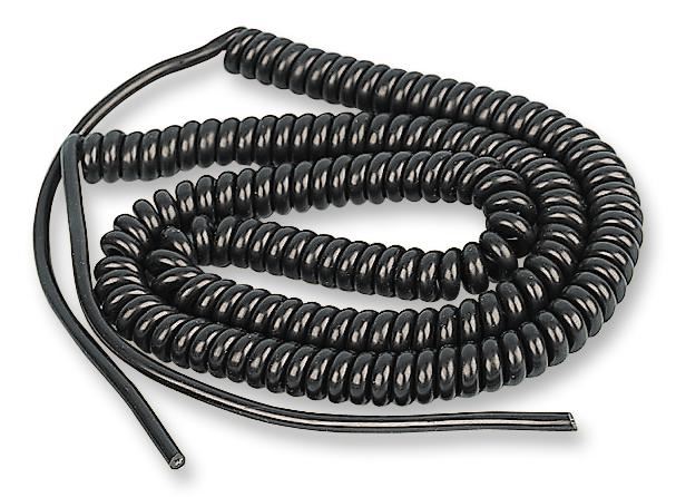 HiLo 2-Core Coiled Microphone Cable, 0.8-5m, Screened