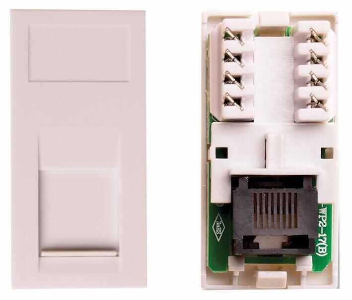 ANTIFERENCE Modulo Ethernet RJ45 Cat6, Bianco