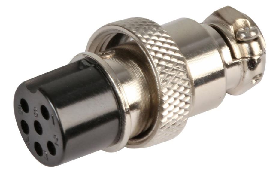 PRO SIGNAL 6-Pin Multi-Pole Connector Socket, Metal Body