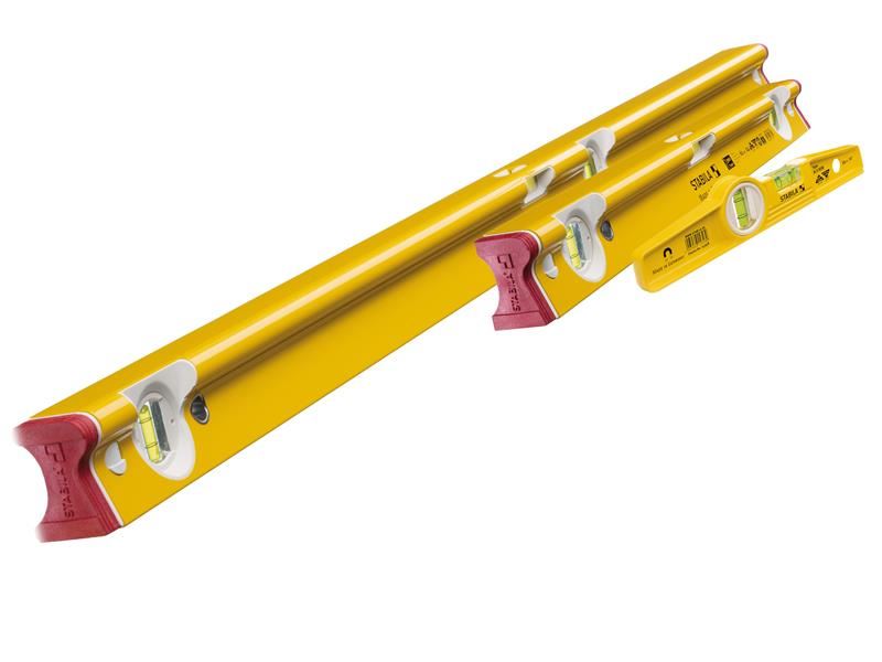 Ensemble de niveaux à bulle Stabila R-Type 300 (61cm, 122cm et 25cm torpille)