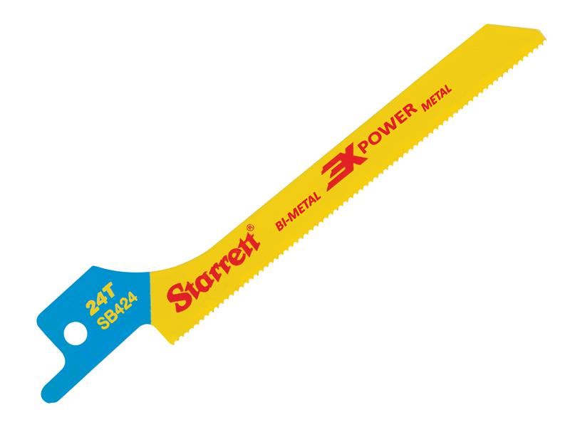 Starrett Hoja de Sierra de Bi-Metal SB424-5 para Corte en Espiral, 100mm, 24 Dp