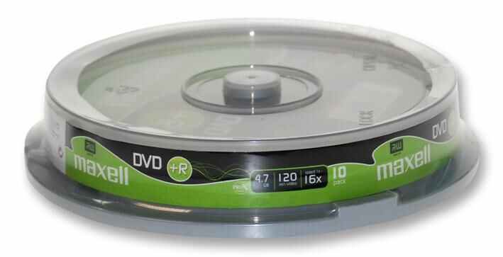 MAXELL 10 Diosc DVD+R Bán 16x, 4.7GB