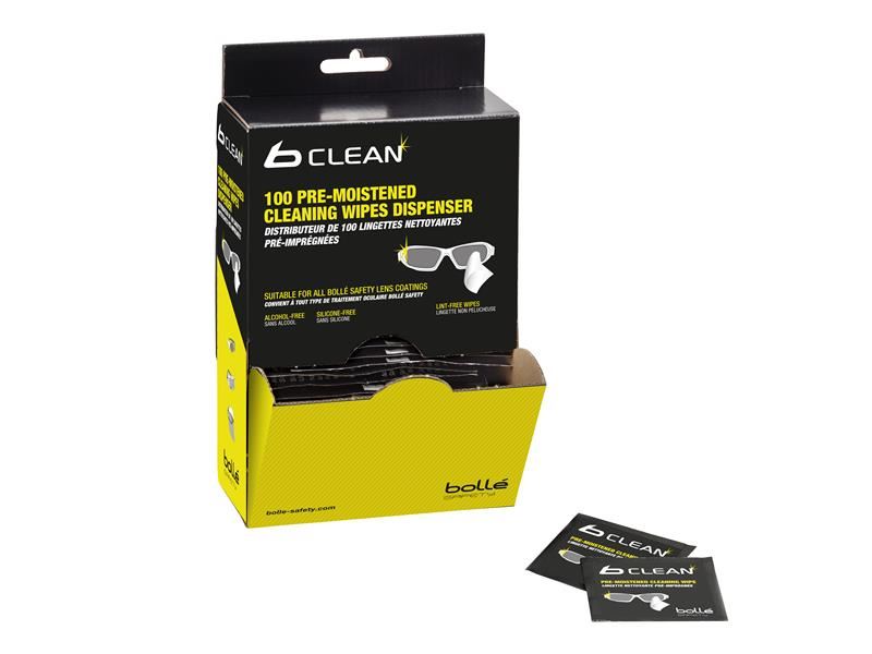 Bollé Safety B100 b Clean 100 Tissues Dispenser, Lint-Free