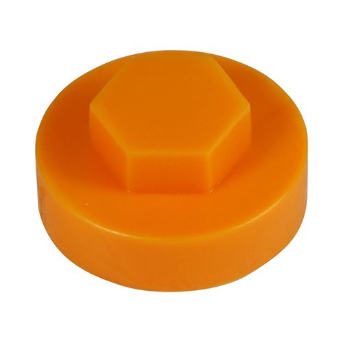 Timco Hex Head Cover Caps, Tangerine, 16mm, Pack of 1000