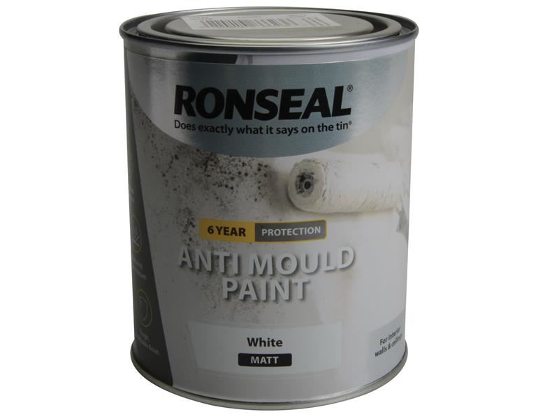 Ronseal Cat Anti Kulat Khas Bertahan 6 Tahun Warna Putih Matt 750ml