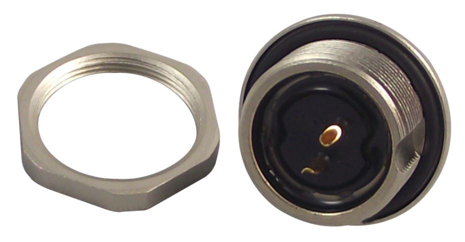 BINDER Conector de Panel Sellado, 2 Vías, 125V/4A, Contactos en Oro