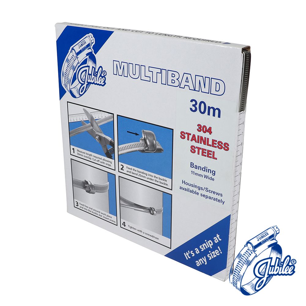 Jubilee マルチバンドステンレス鋼バンディング 11mm×30m