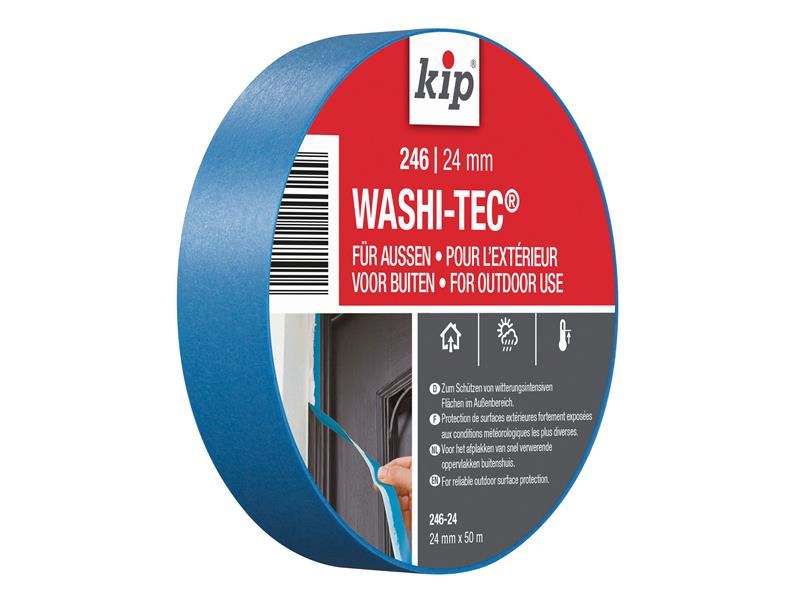 KIP® 246 Nastro Adesivo WASHI-TEC® Premium per Esterno 24mm x 50m