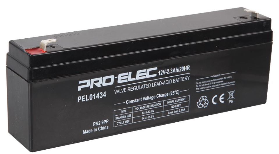 Bateria de Chumbo-Ácido AGM 12V 2.3Ah PRO ELEC