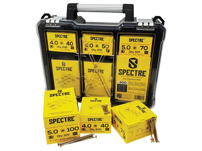 ForgeFix Spectre™ Organizador de Obra, Conjunto de 900 Parafusos