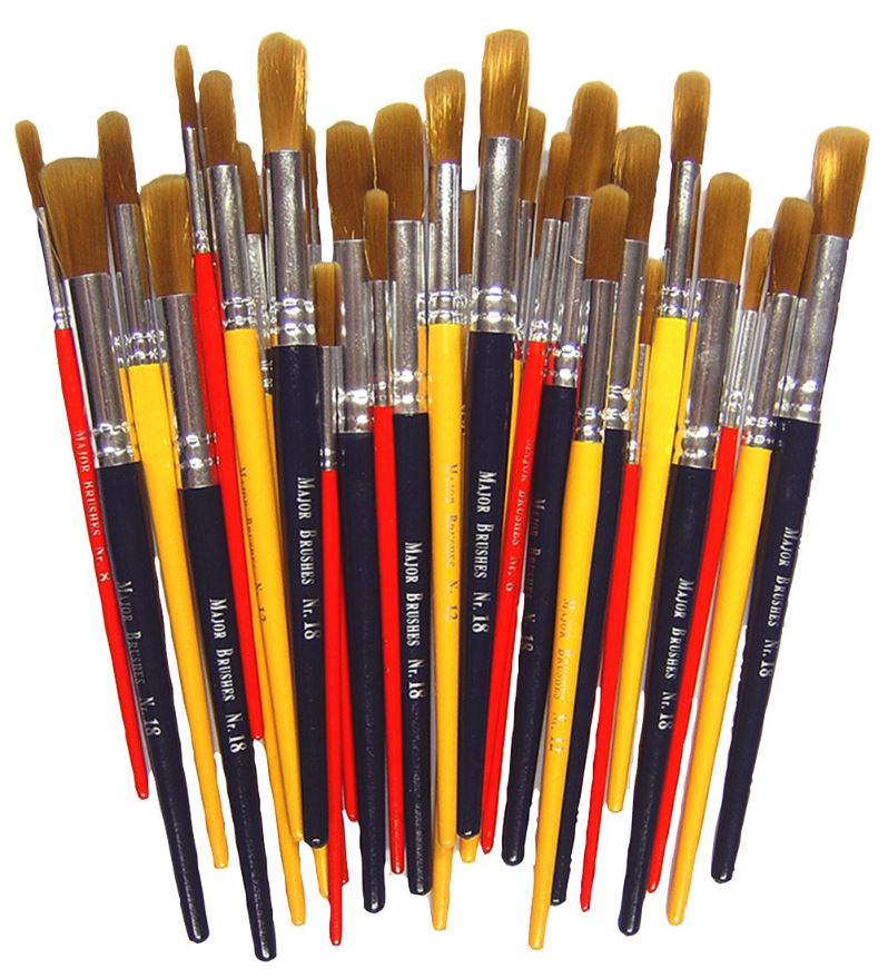 MAJOR BRUSHES - Σετ Πινελιών Νάιλον για Παιδιά, 30τεμ