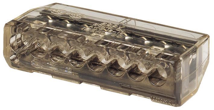 IDEAL מחברי תיל דחיפה פנימיים 8 יציאות, שחור, 4 מ״מ