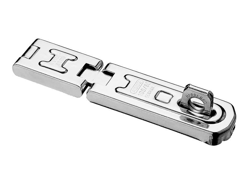 ABUS 100/80 DG Hinged Hasp & Staple, Steel, 80mm