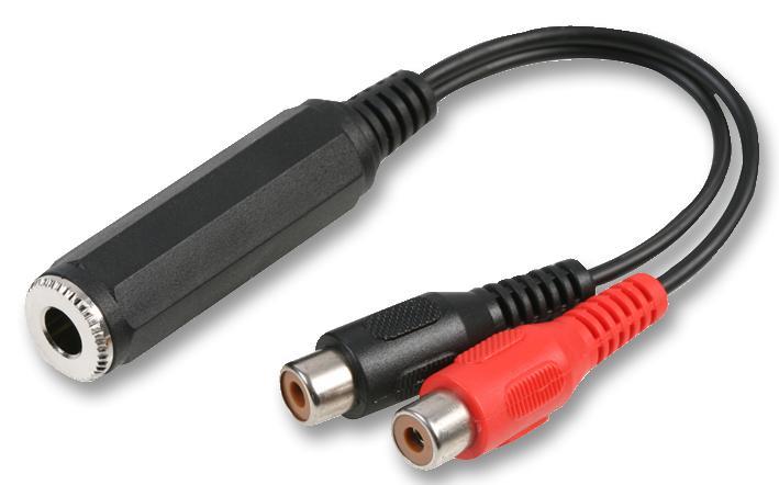 PRO SIGNAL Kabel Jack Mono 6.35mm (1/4 inci) ke 2 Soket Phono (RCA) 150mm