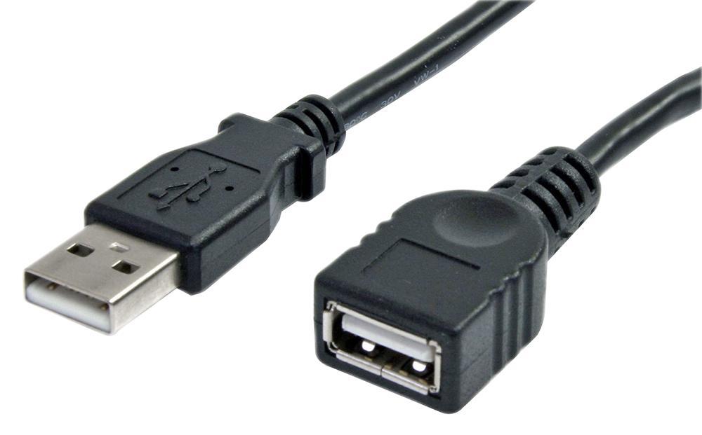 StarTech Cable Επέκτασης USB 2.0 A Male σε Female, 0.9m, Μαύρο