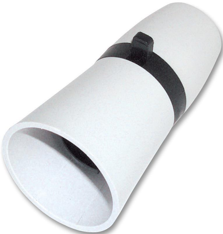 CLICK 1/2” Switched Cordgrip Lampholder with Straight Skirt, White