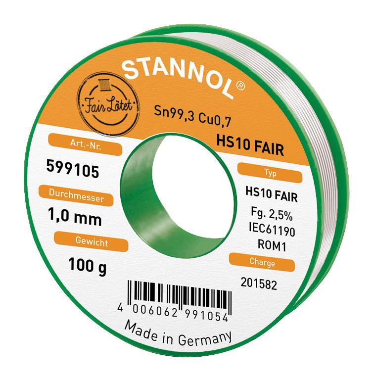 STANNOL Lötzinn bleifrei (Sn 99,3; Cu 0,7) 1,0mm, 100g