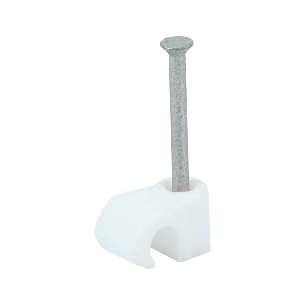 Timco - Στρογγυλές Θήκες Καλωδίων, Λευκές, 3.5mm (Συσκευασία 100 τεμ.)