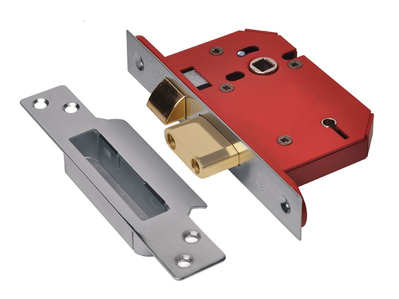 UNION StrongBOLT 2205S 5 Lever Mortice Sashlock, Stainless Steel, 81mm