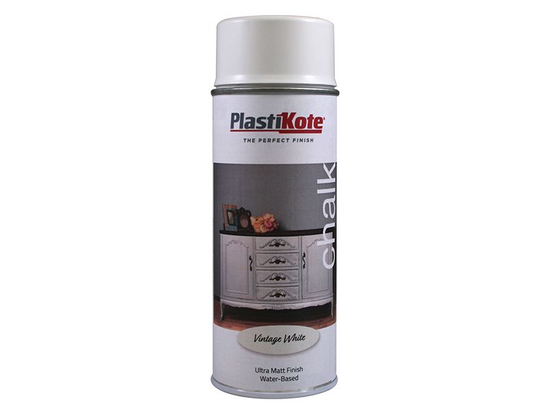 PlastiKote Spray Acabado Tiza, Blanco Vintage, 400ml
