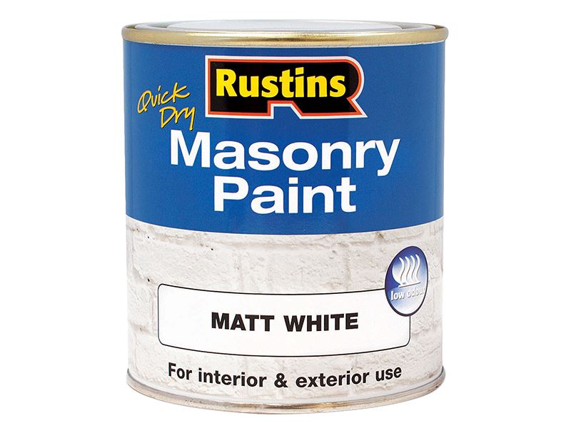 Rustins Sneldrogende Metselverf, Mat Wit, 500ml