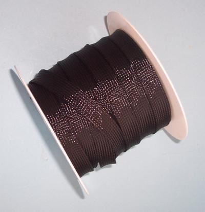 PRO POWER Polyester Uitbreidbare Geweven Kabelmantel, Zwart, 15mm x 25m