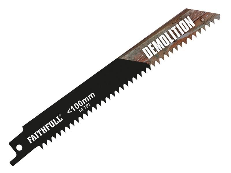 Faithfull S922HF バイメタルサーベルソーブレード 150mm 10TPI (5枚入り)