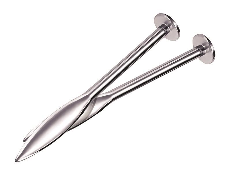 Marshalltown Forged Line Pins - Pack of 2, Chrome-Plated Steel